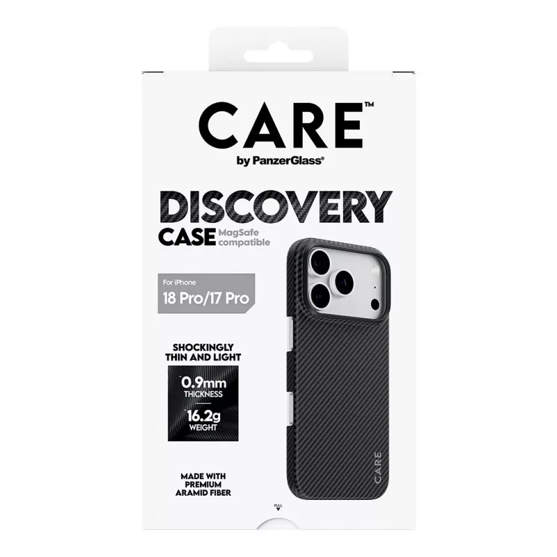 CARE by PanzerGlass Discovery puzdro s MagSafe pre iPhone 17 Pro – priehľadné