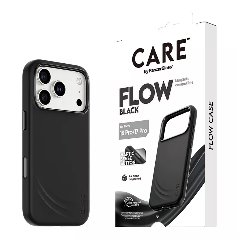 CARE by PanzerGlass Flow Case čierne s MagSafe pre iPhone 17 Pro