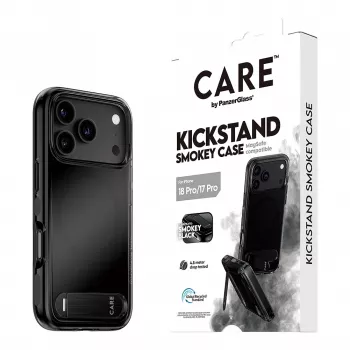 CARE by PanzerGlass puzdro s podpierkou Smokey Black MagSafe pre iPhone 17 Pro
