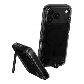 CARE by PanzerGlass puzdro s podpierkou Smokey Black MagSafe pre iPhone 17 Pro