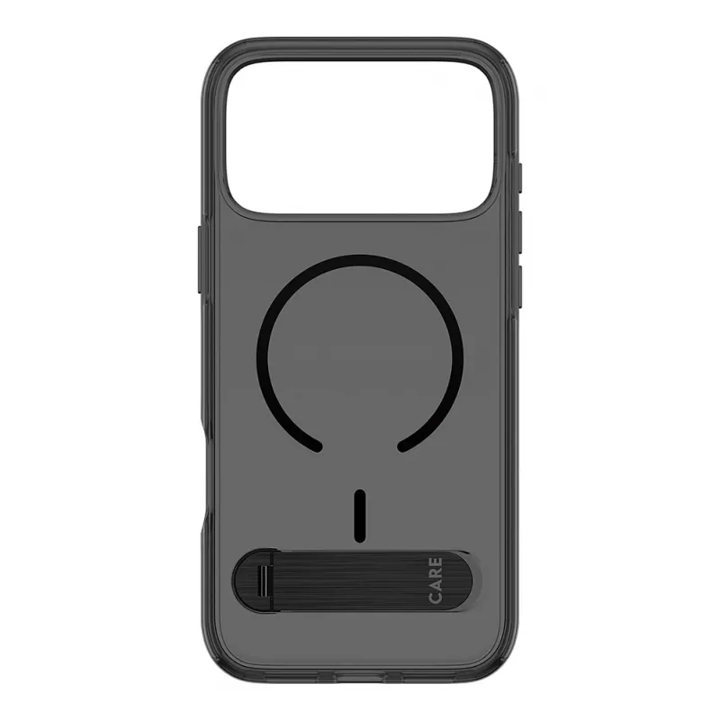 CARE by PanzerGlass puzdro s podpierkou Smokey s čiernym MagSafe pre iPhone 17 Pro Max