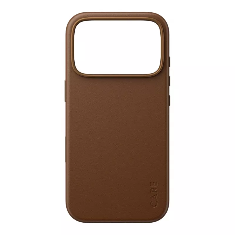 CARE by PanzerGlass Solo vegánske kožené puzdro hnedé s MagSafe pre iPhone 17 Pro
