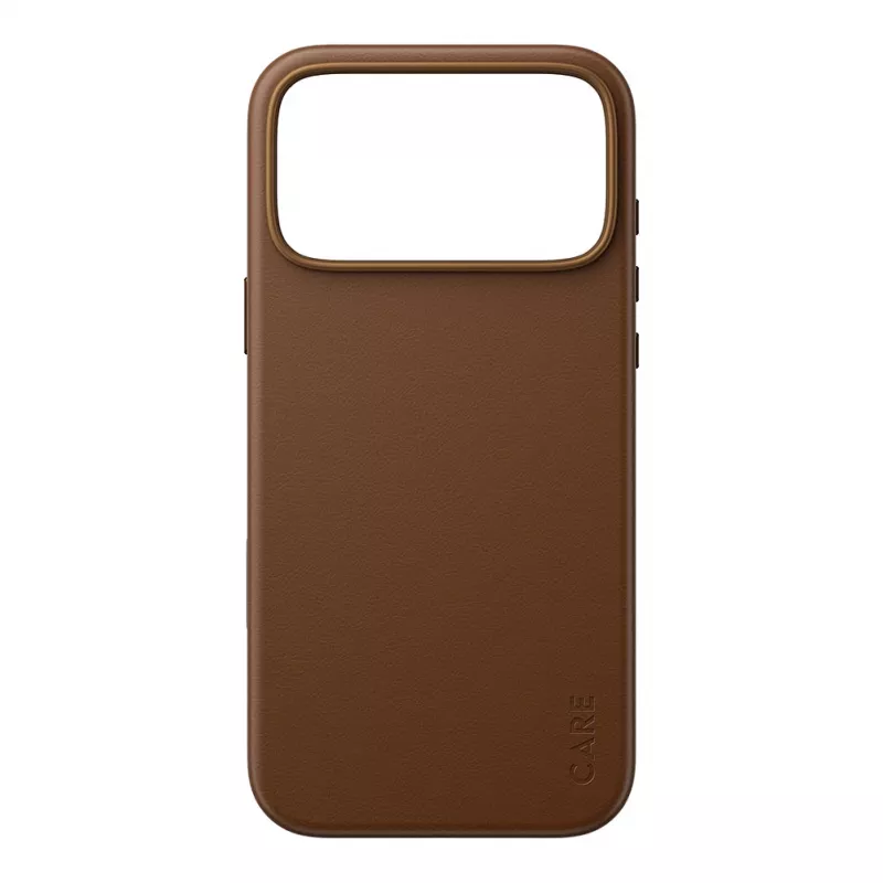 CARE by PanzerGlass Solo vegánske kožené puzdro hnedé s MagSafe pre iPhone 17 Pro Max