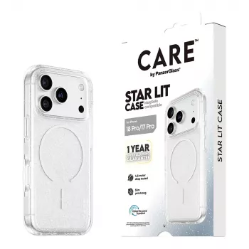 CARE by PanzerGlass Star Lit Case s MagSafe pre iPhone 17 Pro - priehľadné