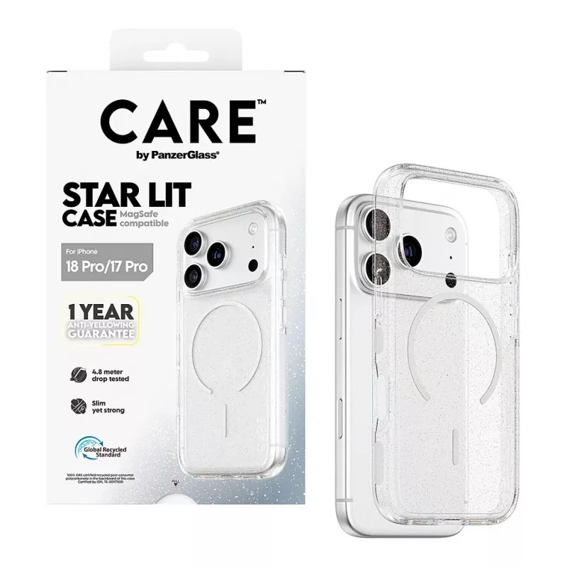 CARE by PanzerGlass Star Lit Case s MagSafe pre iPhone 17 Pro - priehľadné
