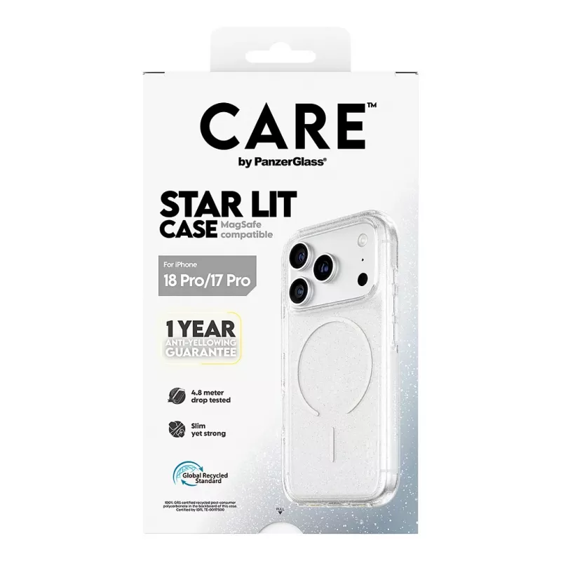CARE by PanzerGlass Star Lit Case s MagSafe pre iPhone 17 Pro - priehľadné