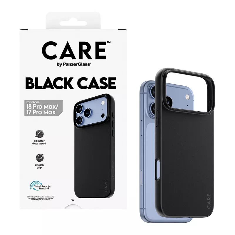 CARE by PanzerGlass TPU puzdro pre iPhone 17 Pro Max – čierne