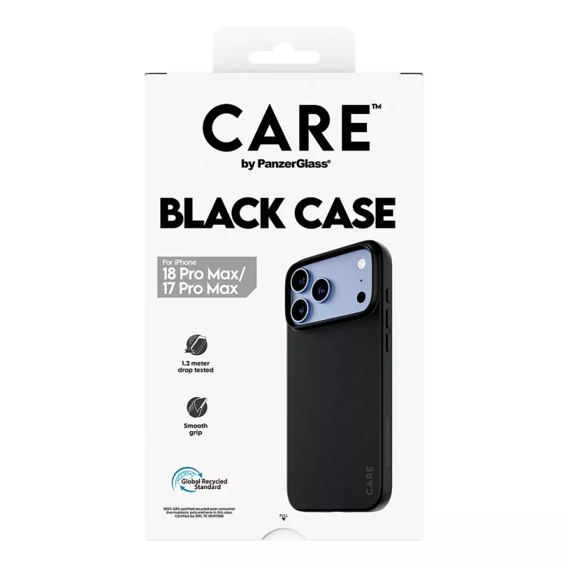 CARE by PanzerGlass TPU puzdro pre iPhone 17 Pro Max – čierne