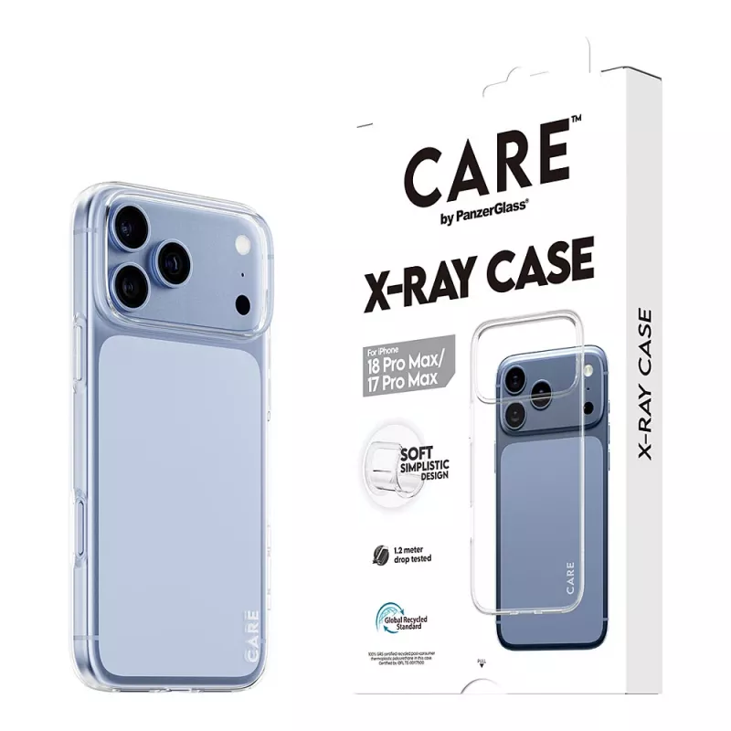CARE by PanzerGlass X-Ray puzdro pre iPhone 17 Pro Max - priehľadné