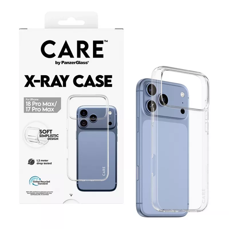 CARE by PanzerGlass X-Ray puzdro pre iPhone 17 Pro Max - priehľadné