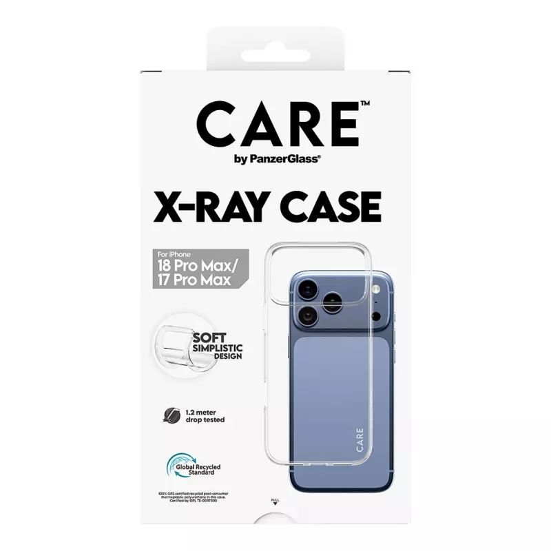 CARE by PanzerGlass X-Ray puzdro pre iPhone 17 Pro Max - priehľadné