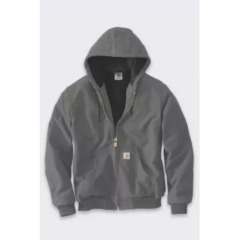 Carhartt Iconic Jacket J140 Firm Duck Active - pánska pracovná bunda s prešívanou flanelovou podšívkou, vodoodpudivá, Original Fit