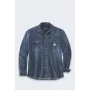 Carhartt Montana Denim Relaxed dlhý rukáv košeľa Wyatt pre pánov