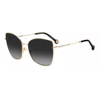 CAROLINA HERRERA HER0133S000 dámske slnečné okuliare - čierny acetátový rám, sivé gradientové šošovky, 59 mm