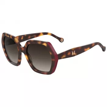 CAROLINA HERRERA HER0181SO63 dámske butterfly slnečné okuliare Havana hnedý gradient 55mm