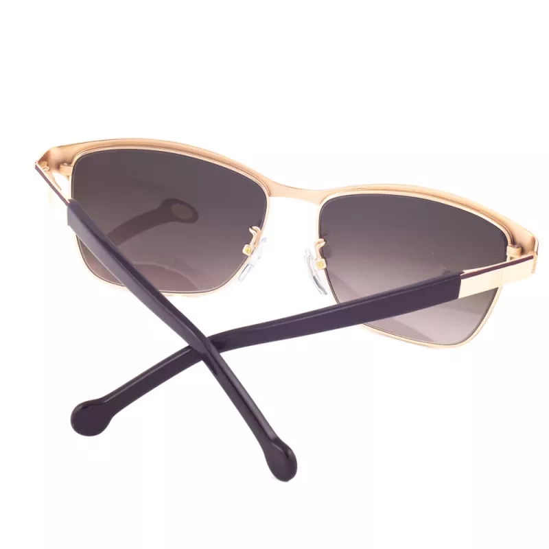 CAROLINA HERRERA SHE069560SL3 dámske slnečné okuliare - havannový acetátový rám, hnedé gradientové šošovky, 56 mm