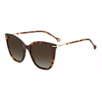 Carolina Herrera dámske slnečné okuliare HER0091S05L Cat Eye acetát čierna sivý gradient 56/20/145 mm