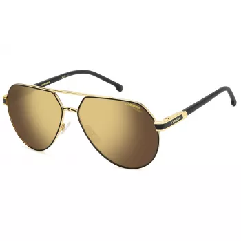 CARRERA 1067/SI pánske slnečné okuliare - pilot hranatá obruba, čierny acetát, sivé polykarbonátové sklá, UV400 ochrana, 62 mm sklo, 14 mm mostík, 145 mm strmen