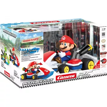Carrera RC Mario Kart - Mario Race Kart so zvukom červená/modrá, 1:16