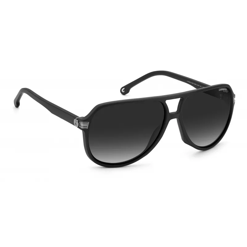 CARRERA unisex slnečné okuliare 1045-S-003-WJ pilotný hranatý rám čierna sivý gradient UV400