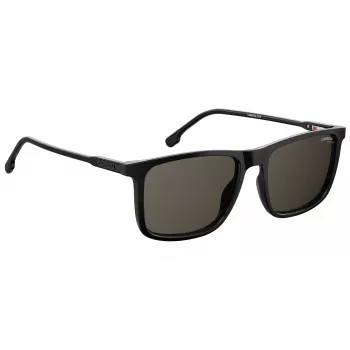 CARRERA unisex slnečné okuliare 231-S-807-IR (55/18/145 mm) čierny acetátový rám sivé strieborné zrkadlové sklá
