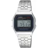 CASIO A-159WA-N1 unisex digitálne quartz hodinky, 33 mm, strieborná/sivá