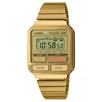 CASIO A120WEG-9AEF dámske vintage digitálne hodinky, 33,5 mm, zlatý tón