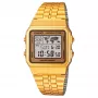 CASIO A500WGA-9 pánske digitálne hodinky 39mm zlatý tón nerez oceľ