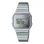 CASIO A700WEV-7A unisex digitálne hodinky strieborné nerez 37,4 mm