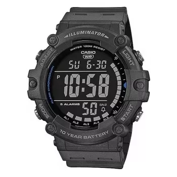 Casio AE-1500WH-8BVEF pánske digitálne hodinky – živicový remienok, 100m vodotesné, svetový čas