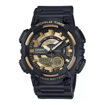 CASIO AEQ110BW-9AVDF pánske analógovo-digitálne hodinky, 52,2 mm, čierna/biela