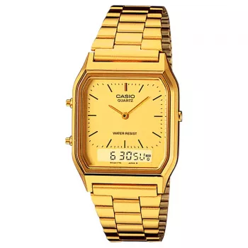 CASIO AQ-230GA-9B unisex analógovo-digitálne hodinky, zlatý tón, 38,8 mm