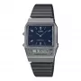 CASIO AQ-800EB-2AEF unisex analógovo-digitálne hodinky, 32mm, modrý ciferník, strieborný mesh remienok