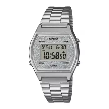 CASIO B640WDG-7DF Unisex digitálne hodinky 38,9 mm strieborná nehrdzavejúca oceľ
