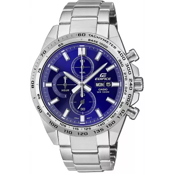 CASIO Edifice EFR-574D-2AVUEF pánske analógové quartzové hodinky, 42,3 mm, modrý ciferník, oceľový náramok