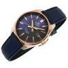 Casio Edifice EFV-150CL-2AVUEF pánske hodinky s modrým ciferníkom a hnedým koženým remienkom