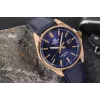 Casio Edifice EFV-150CL-2AVUEF pánske hodinky s modrým ciferníkom a hnedým koženým remienkom