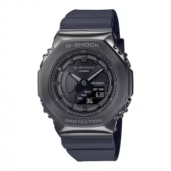 CASIO G-SHOCK GMS2100B8AER dámske analógovo-digitálne hodinky, 40,4 mm, sivý resinový remienok