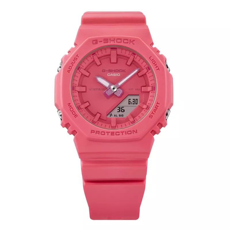 Casio GMA-P2100-4AER G-Shock analógovo-digitálne hodinky ružová coral