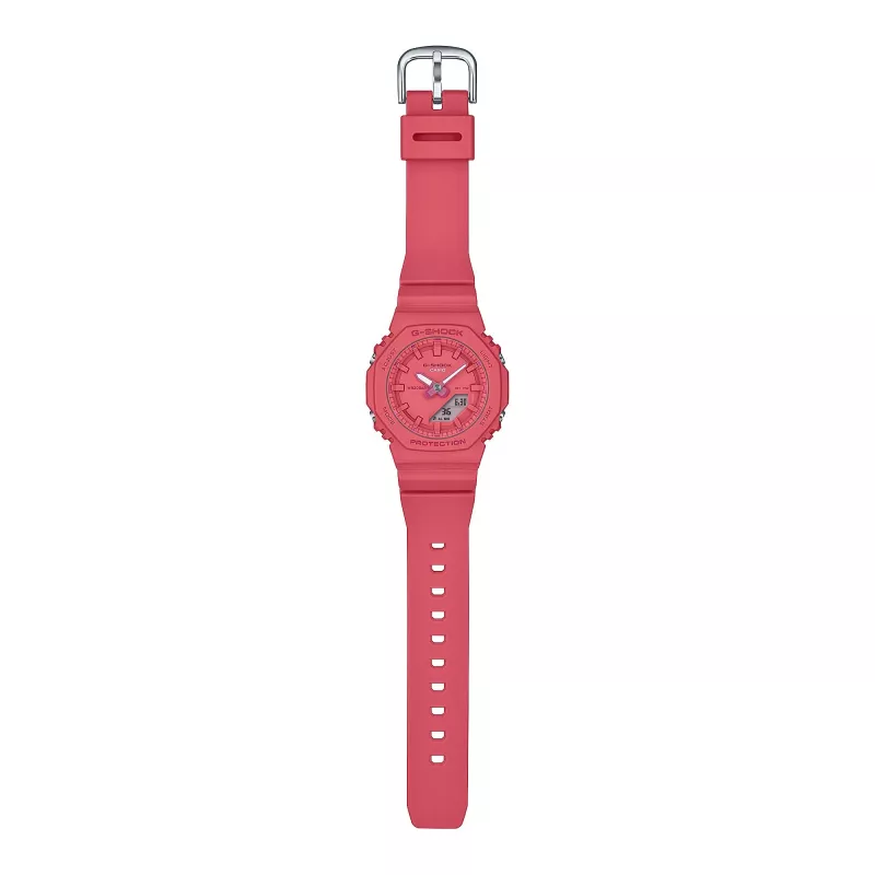 Casio GMA-P2100-4AER G-Shock analógovo-digitálne hodinky ružová coral