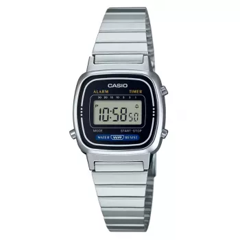 CASIO LA-670WD-1DF dámske digitálne hodinky strieborná ušľachtilá oceľ 24mm