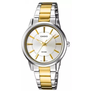 CASIO LTP-1303SG-7AVDF dámske analogové quartz hodinky s oceľovým náramkom a zobrazením dátumu