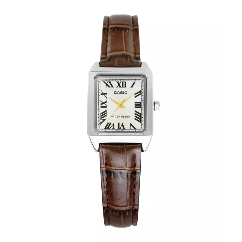 Casio LTP-V007L-9BUDF analógové hodinky, strieborná/hnedá
