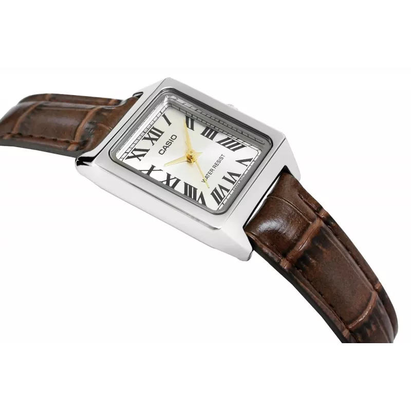 Casio LTP-V007L-9BUDF analógové hodinky, strieborná/hnedá