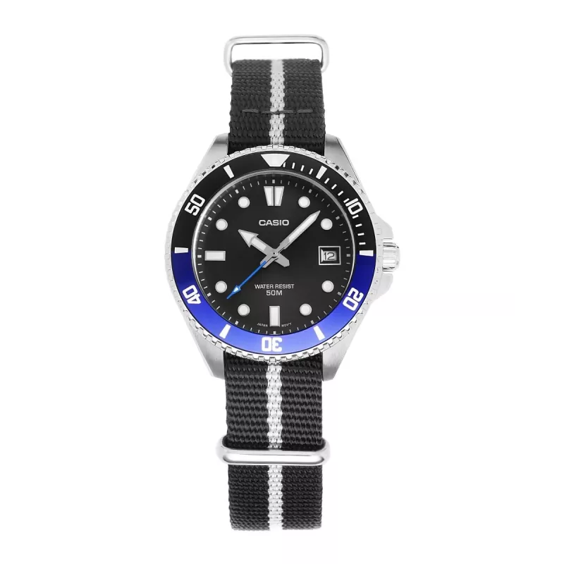 Casio MDV-10C-1A2VEF pánske potápačské hodinky čierna nehrdzavejúca oceľ resin