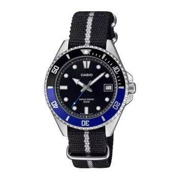 Casio MDV-10C-1A2VEF pánske potápačské hodinky čierna nehrdzavejúca oceľ resin