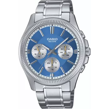 Casio pánske analógové quartz hodinky MTP1375PD2A2V modrý ciferník nerez 43,8 mm
