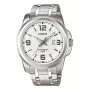 CASIO MTP-1314D-7A pánske analógové quartzové hodinky nehrdzavejúca oceľ strieborný ciferník 44,9 mm