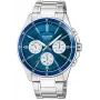 Casio MTP-1374D-2A3 pánske analógové quartzové hodinky, oceľový náramok, modrý ciferník, zobrazenie dňa a dátumu, 50m vodotesnosť
