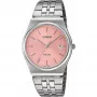 Casio MTP-B145D-4AVEF pánske analógové quartz hodinky s remienkom z ušľachtilej ocele, lososovým ciferníkom, strieborným puzdrom, vodotesnosť 50m